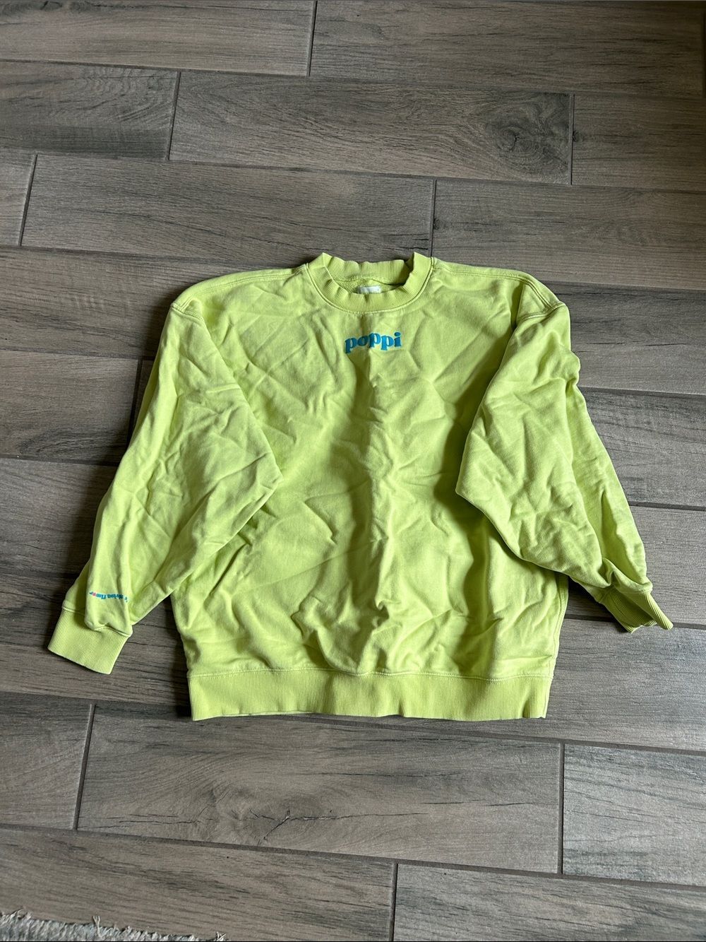 Poppi Neon Lime Crewneck Sweatshirt - Women's Casual Pullover